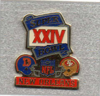 Pin´s  Sport  Baseball  N F L  New  Orléans  Super  Bowl  XXIV - Béisbol