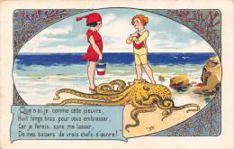 Thème  Enfants Illustrateur Orot  Bord De Mer Poulpe Pieuvre Coquillage - Other & Unclassified