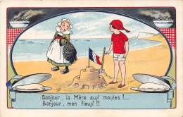 Thème  Enfants Illustrateur Orot  Bord De Mer  Coquillage Moules Bécassine - Autres & Non Classés