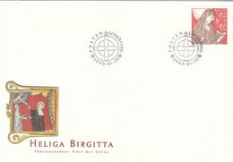 RELIGION HOLY MEN ST SAINT SANTA BIRGITTA BRIDGET BRIGIDA SWEDEN SUEDE SCHWEDEN 2003 FDC MI 2338 F 2351 - Theologen