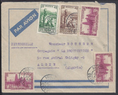 COTE D'IVOIRE - 1943 -  LETTRE DE ABIDJAN A DESTINATION DE ALGER - - Briefe U. Dokumente