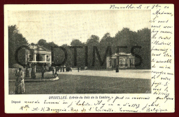 BELGIQUE - BRUXELLES - ENTREE DU BOIS DE LA CAMBRE - 1900 OLD PC - Enseignement, Ecoles Et Universités