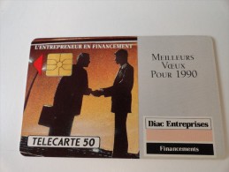 RARE: RENAULT DIAC VOEUX 90 (USED CARD) ISSUE 1000 - Privées