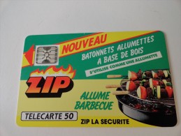 RARE: ZIP 1 ALLUME BARBECUE (USED CARD) ISSUE 1100 - Privées