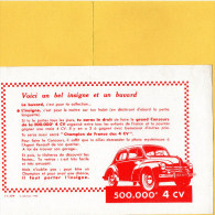 BUVARD - Grand Concours De La 500.000e  4 CV - Automóviles
