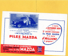 BUVARD - PILES  MAZDA - Mr Jean MARTINAIS - Vitré - 203 PEUGEOT - Accumulators