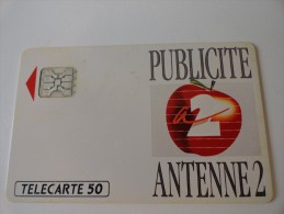RARE: ANTENNE 2 PUBLICITÉ (USED CARD) ISSUE 1000 - Telefoonkaarten Voor Particulieren