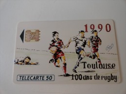 RARE: STADE TOULOUSAIN 100 ANS DE RUGBY (MINT CARD) ISSUE 1000 - Ad Uso Privato