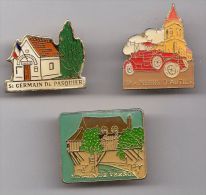 LOT DE 3 PIN´S VILLE - Lotes