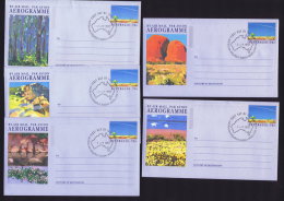 1992  Group Of 5 Different 70 Cent  Aerogrammes -   FDCancelled - Aerogramas