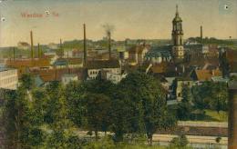 Werdau Sachsen Panorama Fabrikanlage Schornstein Feldpost 10.8.1915 Von Neumark - Werdau