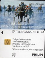 Philips Ballon-Fahrt TK O 470 C/1993 ** 45€ Telefonkarten Kommuniktion Werbung Für Pferde-Sport Art Tele-card Of Germany - O-Series : Customers Sets