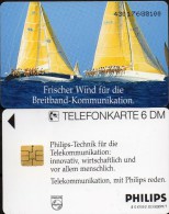 Philips Ballon-Fahrt TK O 470 B/1993 ** 45€ Telefonkarte Kommuniktion Werbung Für Segel-Technik Art Tele-card Of Germany - O-Series: Kundenserie Vom Sammlerservice Ausgeschlossen