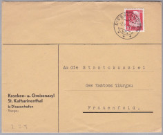 Heimat TG DIESSENHOFEN 1936-05-02 Portofreiheit Gr#818 Kranken-u.Greisenasyl St.Katharinenthal Auf Brief - Franchigia
