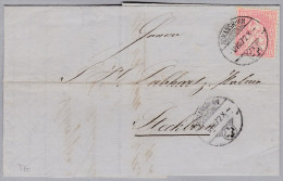 Heimat TG ROMANSHORN 1872-08-09 Auf Faltbrief Nach Steckborn - Briefe U. Dokumente