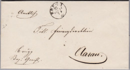 Heimat AG BRUGG 1864-08-22 Auf Amtlich Brief Nach Aarau - ...-1845 Prephilately