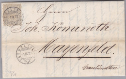 Heimat TG Kreuzlingen 1873-09-01 Faltbrief Nach Maienfeld - Storia Postale