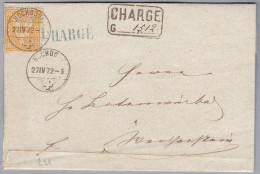 Heimat LU HOCHDORF 1872-04-27 Auf Grossem Chargé Briefstück - Storia Postale