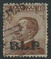 Italia 1922/3 BLP Usato - Buste Lettere Postali 40c II Tipo Ben Centrato - Francobolli Per Buste Pubblicitarie (BLP)