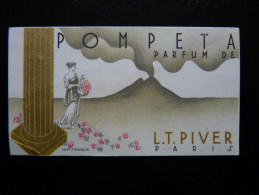 CARTE PARFUMÉE - PIVER - POMPEÏA - - Profumeria Antica (fino Al 1960)