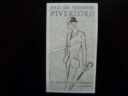 CARTE PARFUMÉE - PIVER - PIVERLORD - EAU DE TOILETTE - - Vintage (until 1960)