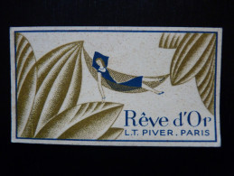 CARTE PARFUMÉE - PIVER - REVE D'OR - - Antiquariat (bis 1960)