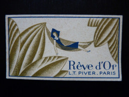 CARTE PARFUMÉE - PIVER - REVE D'OR - - Vintage (until 1960)