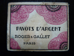 CARTE PARFUMÉE - ROGER GALLET - PAVOT D'ARGENT - - Profumeria Antica (fino Al 1960)