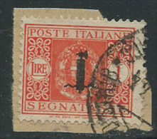 Italia 1944 Luogotenenza/Regno Usato - Segnatasse Fascetto £ 1 Su Frammento - Postage Due