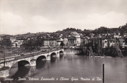Italia-Torino--1940--Ponte Vittorio Emanuele E Chiesa Gran Madre Di Dio-"Tranvia"--a, Chauny , Francia - Brücken
