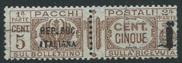 Italia 1944 Luogotenenza/Regno Usato - Pacchi Postali 5c; Annullo Non Garantito - Colis-postaux