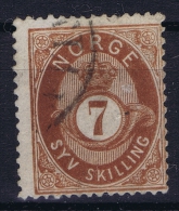 Norway: Yv Nr 21  Mi Nr 21 1872 Used - Gebruikt