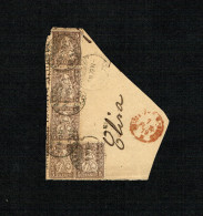 SUR FRAGMENT 5xTimbres . N30 Zumstein. 4 Se Tenant  .Oblitérés Du 7.FEVRIER.1879. - Storia Postale