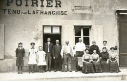 MONTIGNY AUX AMOGNES (58) Carte Photo Devanture Hotel Poirier Tenu Par Lafranchise - Autres & Non Classés