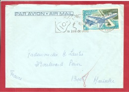 Y&T N°PA74  PAPEETE   Vers      FRANCE  Le    1974 - Covers & Documents