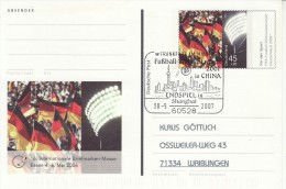 GERMANY 2007 WOMEN WORLD CUP CHINA 2007 CARD WITH POSTMARK - Andere & Zonder Classificatie