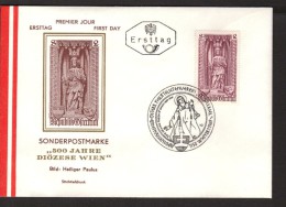 KUNST ART SCULPTURE Saint Paul PAULUS RELIGION HOLY MEN ST.PAUL AUSTRIA ÖSTERREICH 1969 FDC - Theologians