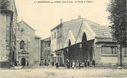 JuiAoû14 992: Monistrol-sur-Loire  -  Halle  -  Eglise - Monistrol Sur Loire