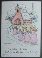 Années 1940  - IMAGE PIEUSE POUR ENFANT NOEL Illustration Par LILIANE DE CHRISTEN Devotie Geboortekaartje HOLY CARD - Imágenes Religiosas