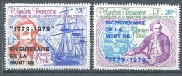 135 POLYNESIE 1979 - James Cook Avec Surcharge (Yvert A 142/43) Neuf ** (MNH) Sans Trace De Charniere - Ungebraucht