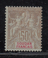 French Sudan MH Scott #17 50c Navigation And Commerce - Unused Stamps