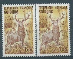 Variété : N° 1725 Sologne Cerf Brun-jaune Au Lieu De Brun + Normal  ** - Nuovi