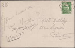 France 1949. Gandon 5 F Vert Sur Carte Postale. Oblitération Col De L'Iseran, Isère - Andere & Zonder Classificatie