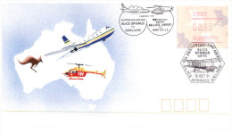 (3380 Australia Special Postmark Cover - 1991 - Alice Springs To Adelaide By Air - Bolli E Annullamenti