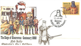 (3380 Australia Special Postmark Cover - 1980 - Centenary Of Siege Of Glenrowan - Ned Kelly - Marcophilie