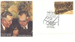 (3380 Australia Special Postmark Cover - 1988 - Bith Of John Curtin (2 Covers Set) - Bolli E Annullamenti