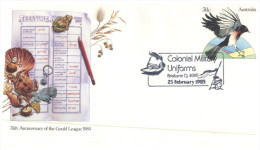 (3380 Australia Special Postmark Cover - 1985 - Colonial Military Uniforme - Postmark Collection