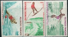FN1254 Polynesia 1971 Water Sports 3v MNH - Unused Stamps