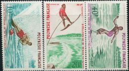 FN1254 Polynesia 1971 Water Sports 3v MNH - Nuevos