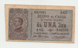 Italy 1 Lira 1914 AVF+ Banknote Pick 36b  36 B - Regno D'Italia – 1 Lira